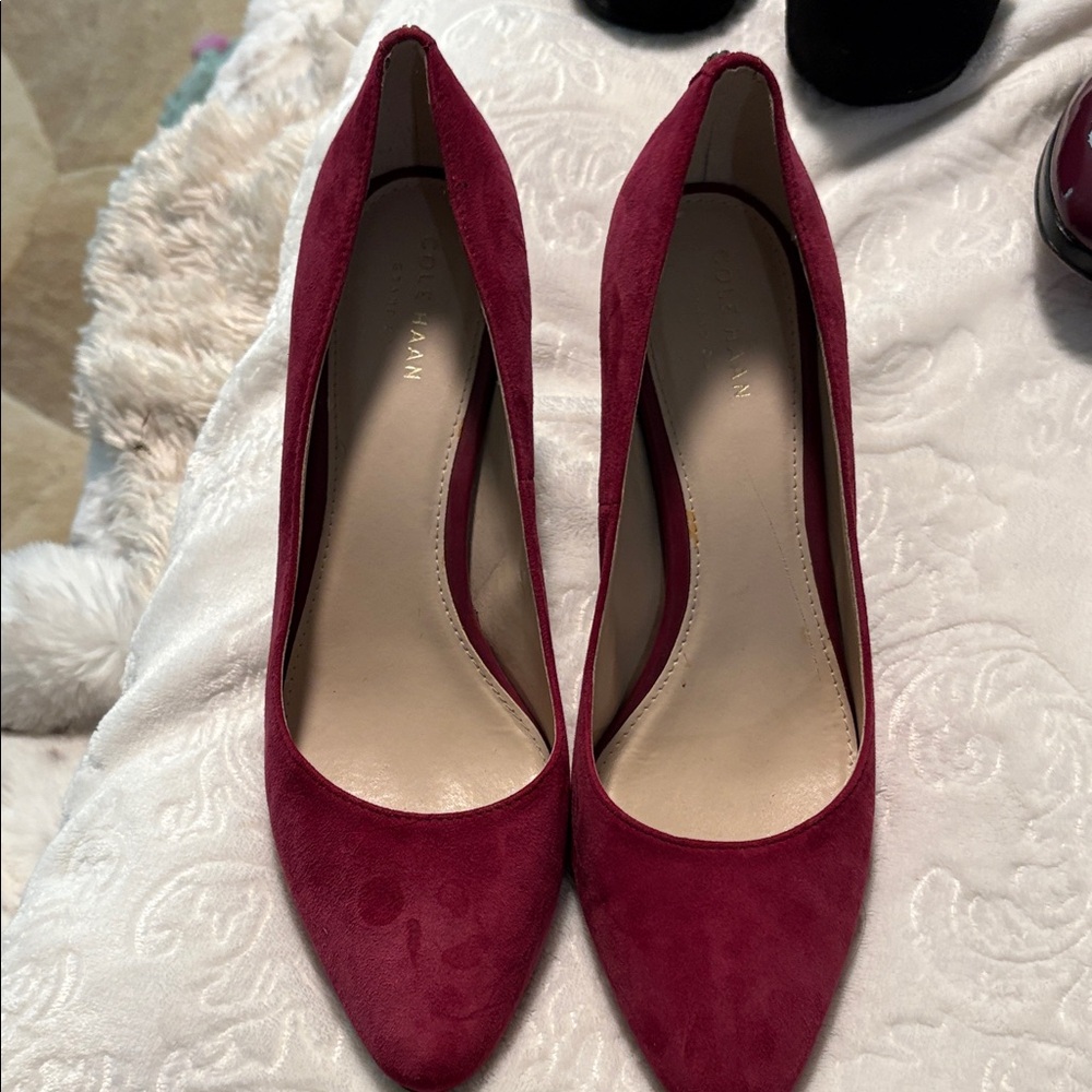 Cole Haan Women's Red Suede Heels